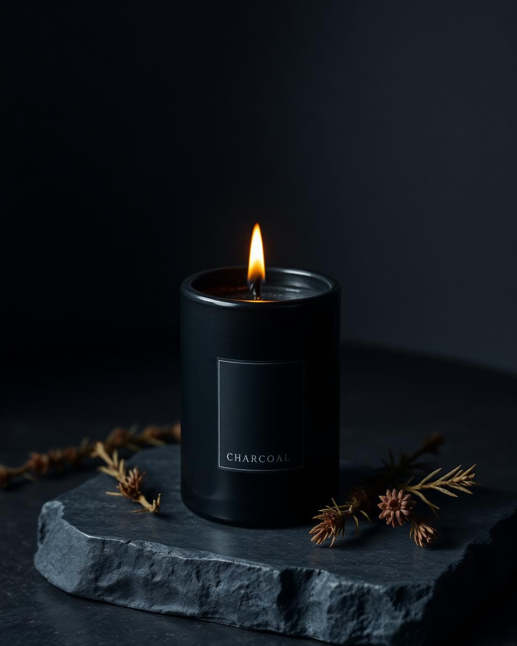 Black Obsidian Shadow Candle